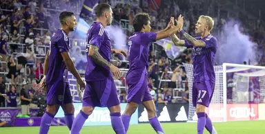 Orlando City SC players celebrating